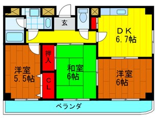 フレアコ－ト・コスモの物件間取画像